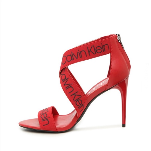 CALVIN KLEIN Red SALAS SANDALS - Picture 9 of 10